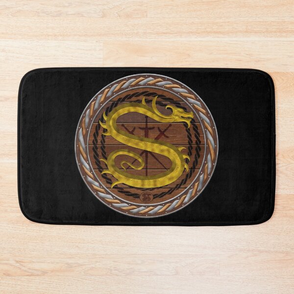 Item preview, Letter S of the Dragonfont Initial Capital Monogram on Shield Frame Silver and Copper 1 designed and sold by Swabcraft.