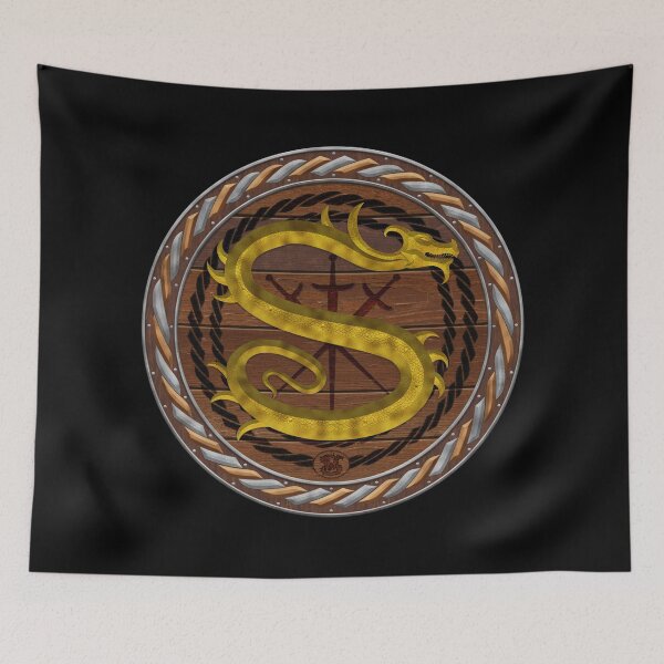 Item preview, Letter S of the Dragonfont Initial Capital Monogram on Shield Frame Silver and Copper 1 designed and sold by Swabcraft.