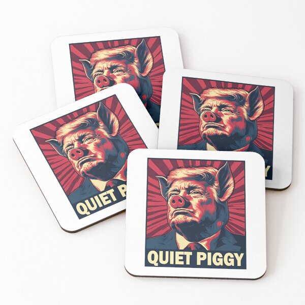 Item preview, Quiet Piggy, Funny Trump Viral Interview Saying Quiet Quiet Piggy to Reporter, Political Parody, Trump Meme designed and sold by judithcooley.