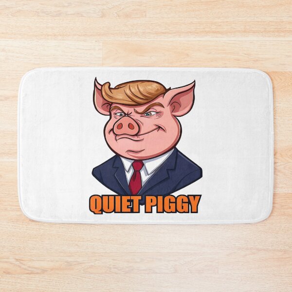 Item preview, Quiet Piggy Political Cartoon – Anti-Trump Satire Pig – Funny Digital Illustration – Humorous Statement Print designed and sold by judithcooley.
