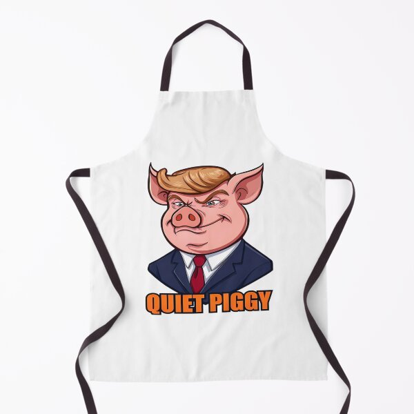 Item preview, Quiet Piggy Political Cartoon – Anti-Trump Satire Pig – Funny Digital Illustration – Humorous Statement Print designed and sold by judithcooley.