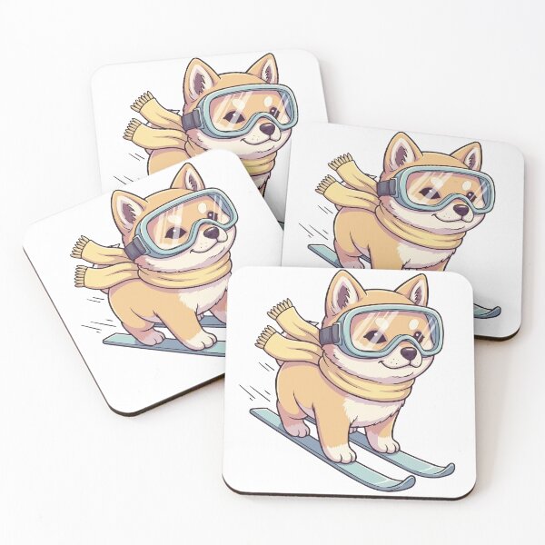 Item preview, Adorable Shiba Inu Ski designed and sold by Cute-Ur-Day.