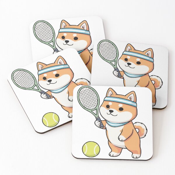 Item preview, Paw-fect Serve! Adorable Shiba Inu Tennis Design designed and sold by Cute-Ur-Day.