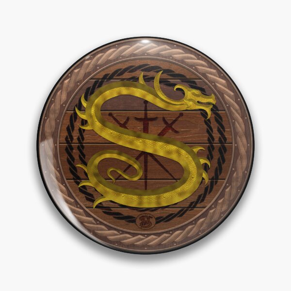 Item preview, Letter S of the Dragonfont Initial Capital Monogram on Shield Frame Wood 1 designed and sold by Swabcraft.