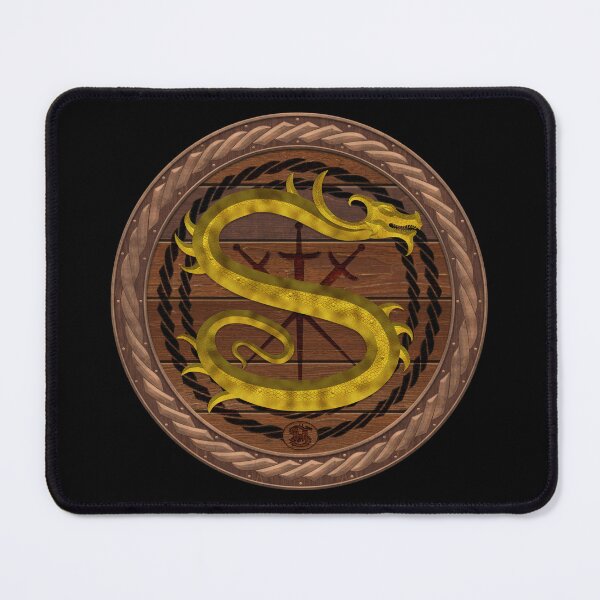 Item preview, Letter S of the Dragonfont Initial Capital Monogram on Shield Frame Wood 1 designed and sold by Swabcraft.