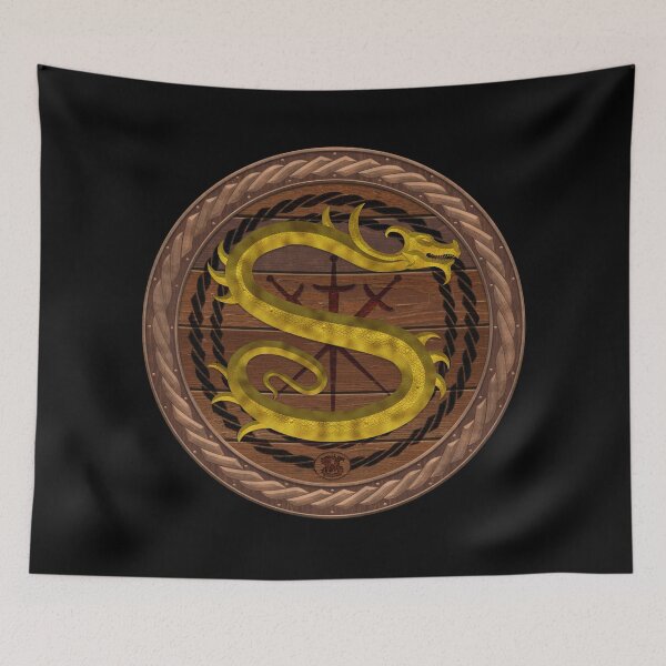 Item preview, Letter S of the Dragonfont Initial Capital Monogram on Shield Frame Wood 1 designed and sold by Swabcraft.