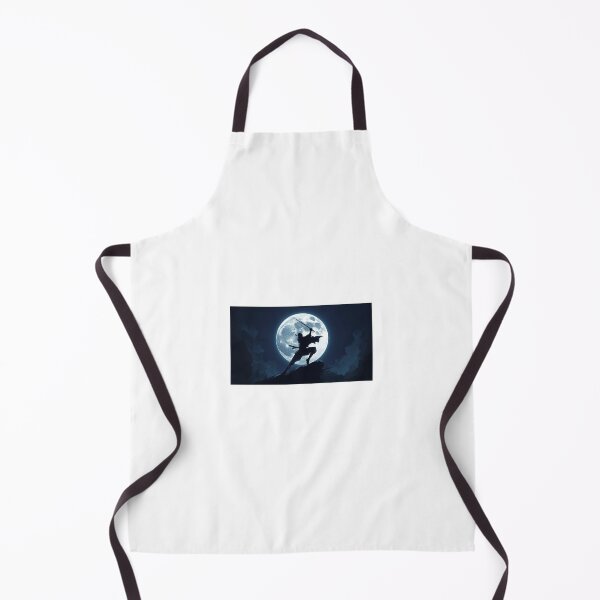 Item preview, “Moonlit Samurai – Silhouette Under the Full Moon” designed and sold by ZenPop Art.