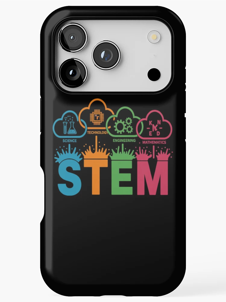 Thumbnail 1 of 4, iPhone Case, Science Technology Engineering Math School Tee designed and sold by HaileyRobel.