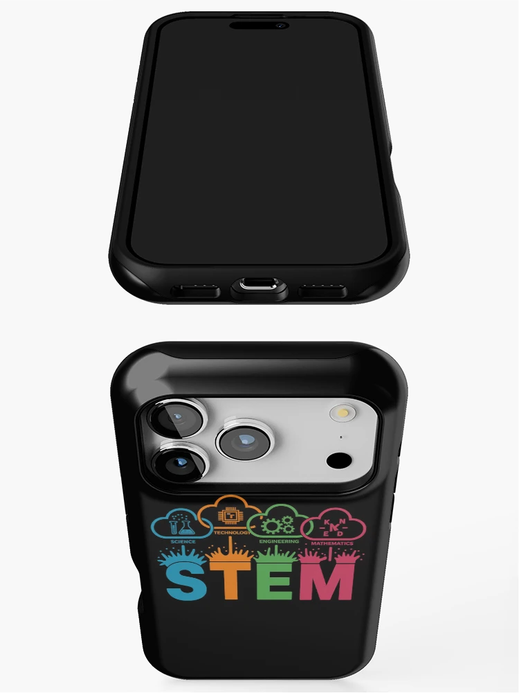 Thumbnail 3 of 4, iPhone Case, Science Technology Engineering Math School Tee designed and sold by HaileyRobel.