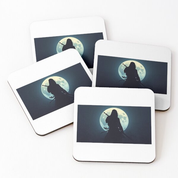 Item preview, “Moonlit Samurai – Silhouette Under the Full Moon” designed and sold by ZenPop Art.