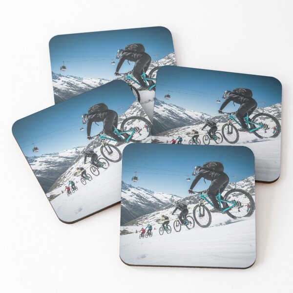 Item preview, Extreme bikers battling icy slopes during a thrilling glacier-speed winter event. designed and sold by Hinson MTB Visuals.