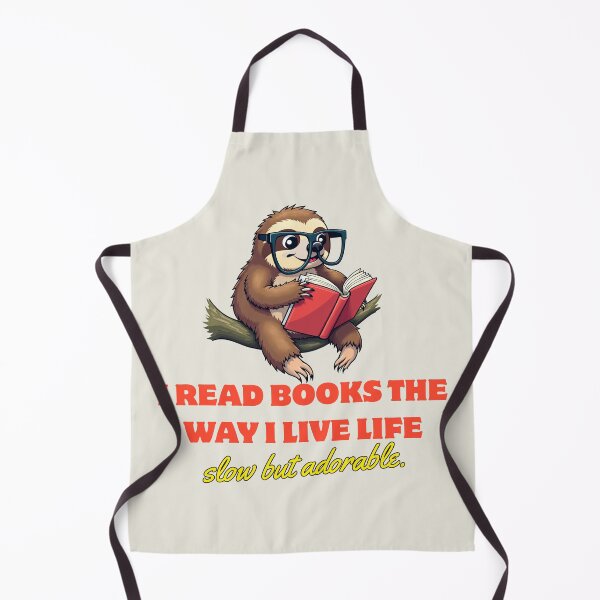 Item preview, Cartoon Sloth Wearing Glasses and Reading a Book designed and sold by southerndoll67.