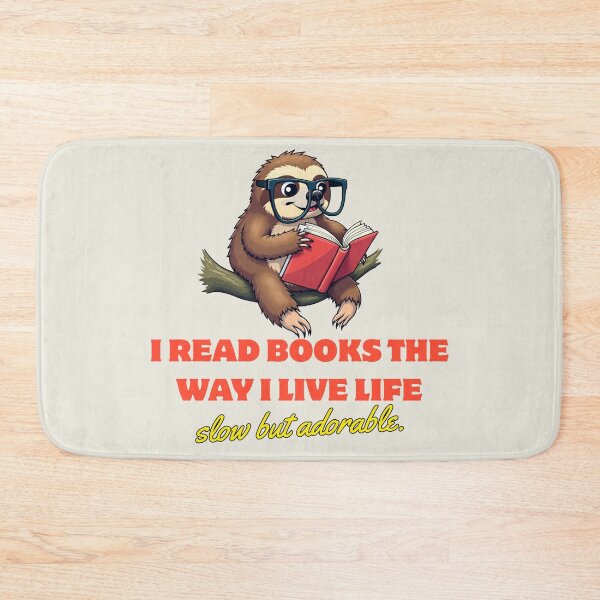 Item preview, Cartoon Sloth Wearing Glasses and Reading a Book designed and sold by southerndoll67.