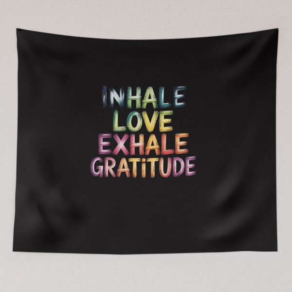 Item preview, Inhale Love Exhale Gratitude Yoga Meditation Spiritual Women designed and sold by Viepenny.
