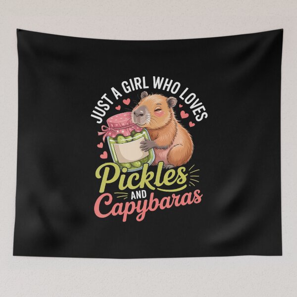 Item preview, Just A Girl Who Loves Pickles And Capybaras designed and sold by KellyJudith.