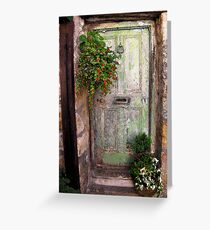 Green Door Greeting Card