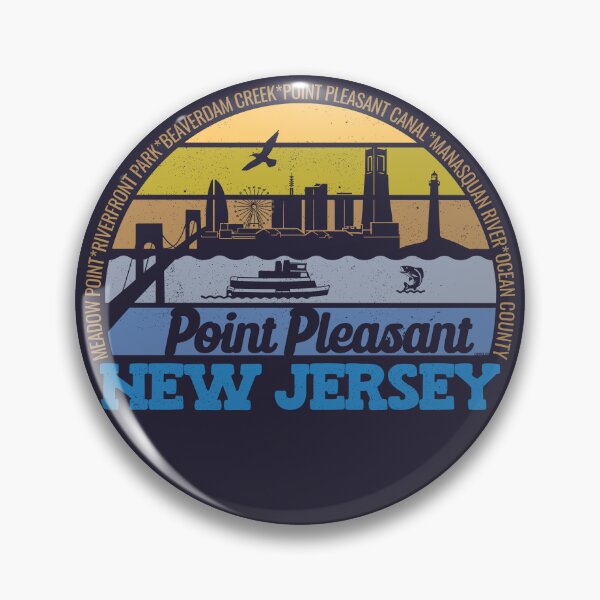 Item preview, Point Pleasant New Jersey Sunset Retro Vintage Local Pride Logo designed and sold by CRHPOD20.