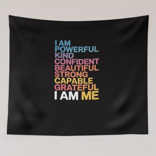 Item preview, I am Powerful Kind Confident Beautiful Strong Capable Quote designed and sold by Viepenny.