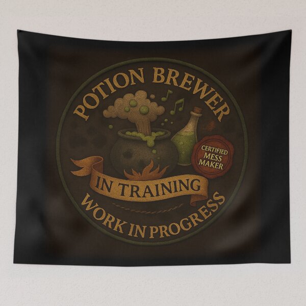 Item preview, Potion Brewer in Training • Alchemy Humor Patch Design designed and sold by fairmaiden7.