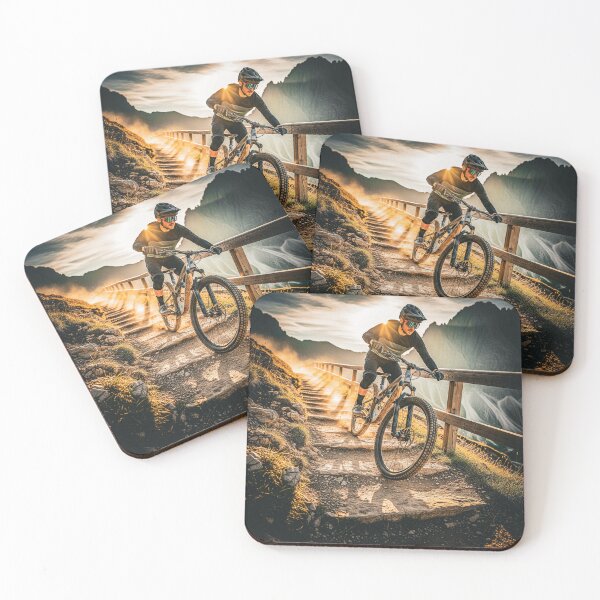 Item preview, Mountain Biker Conquers Rugged Staircase Trail. designed and sold by Hinson MTB Visuals.