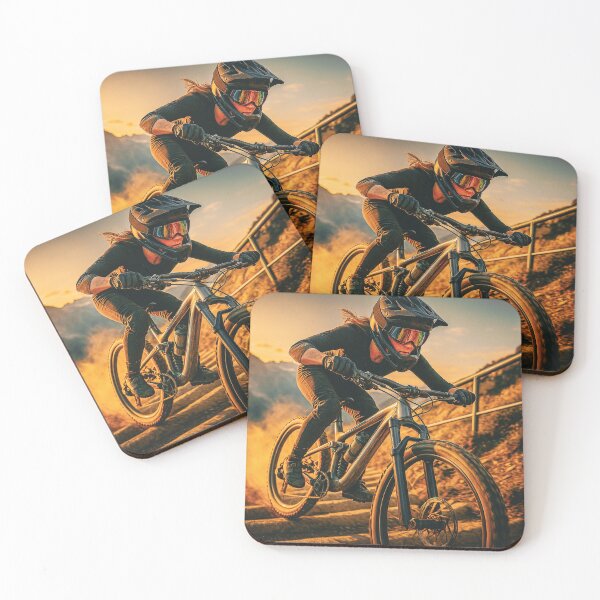 Item preview, Fearless Alpine Rider Tackles Steep, Narrow Concrete Staircase. designed and sold by Hinson MTB Visuals.