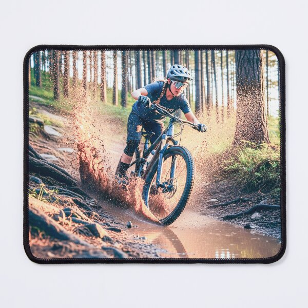 Item preview, Shredding through mud at Golden Hour Speed. designed and sold by Hinson MTB Visuals.