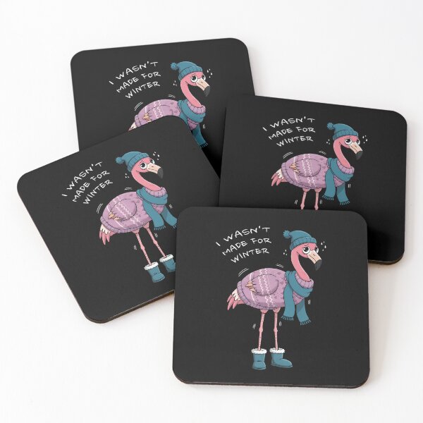 Item preview, I Wasn't Made For Winter Funny Flamingo designed and sold by QuirkySpark.