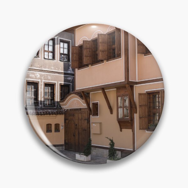 Item preview, Old Town Plovdiv Cobblestoned Street with Traditional National Revival Houses designed and sold by Georgia Mizuleva.
