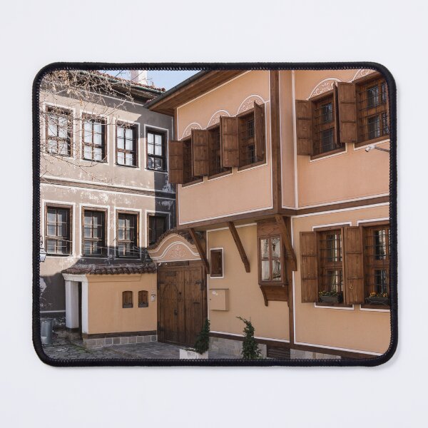 Item preview, Old Town Plovdiv Cobblestoned Street with Traditional National Revival Houses designed and sold by Georgia Mizuleva.