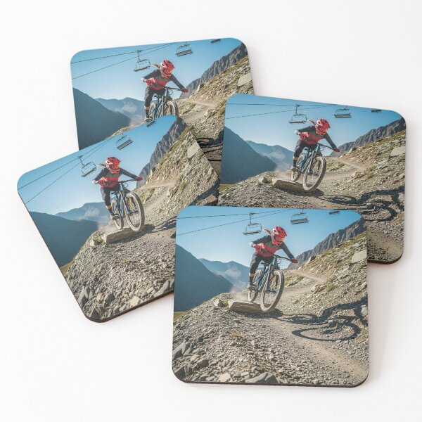 Item preview, Alpine Adventure: Fearless Woman Tackles Rugged Trail. designed and sold by Hinson MTB Visuals.