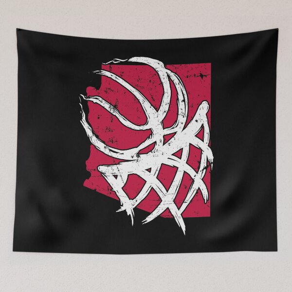 Item preview, Arizona Basketball | Grunge State Outline Hoops Design | Distressed Arizona Ball and Net Graphic designed and sold by UneekMerch.