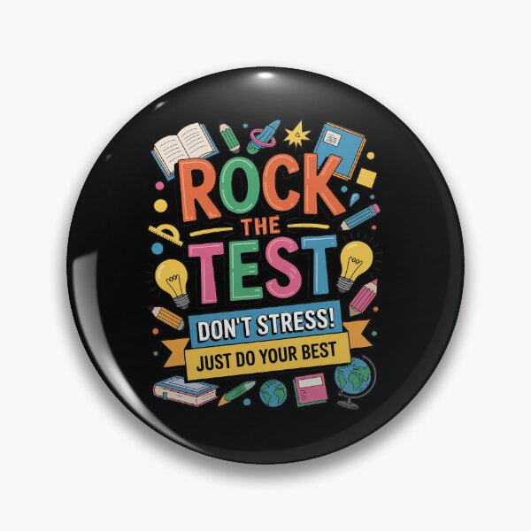 Item preview, Rock The Test Dont Stress Testing Day Teachers Students designed and sold by AmparoBoyle.