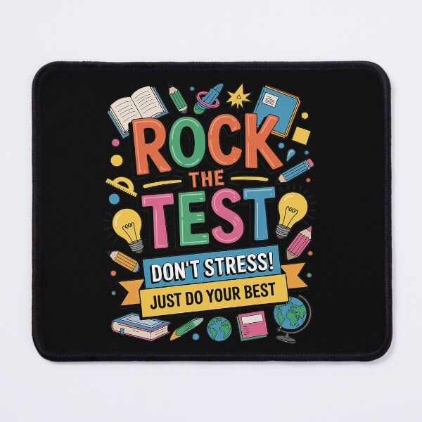 Item preview, Rock The Test Dont Stress Testing Day Teachers Students designed and sold by AmparoBoyle.