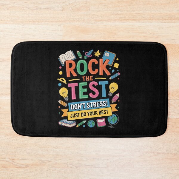 Item preview, Rock The Test Dont Stress Testing Day Teachers Students designed and sold by AmparoBoyle.