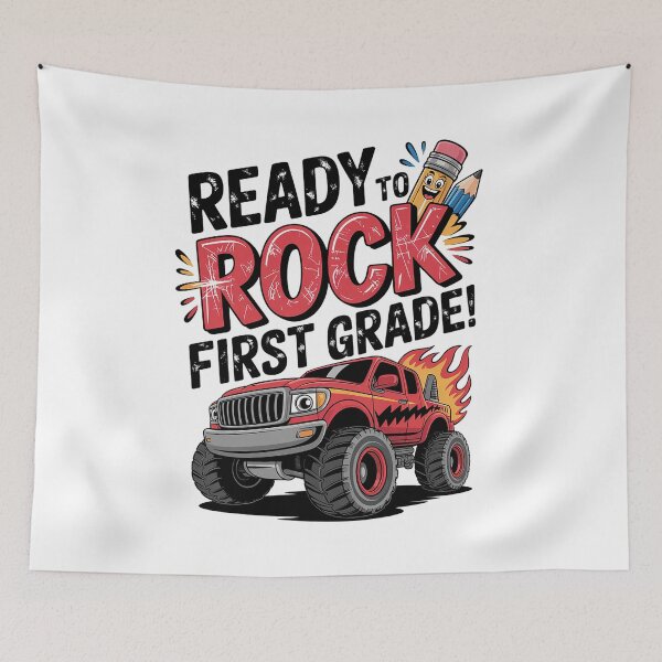 Item preview, Ready to Rock First Grade First Day of First Grade for Kids designed and sold by HaileyRobel.