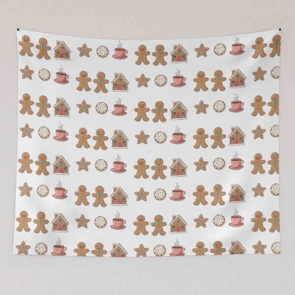 Item preview, Cute Gingerbread Friends Cookie Set | Hand-Drawn Christmas Holiday Illustration designed and sold by ebocraft.
