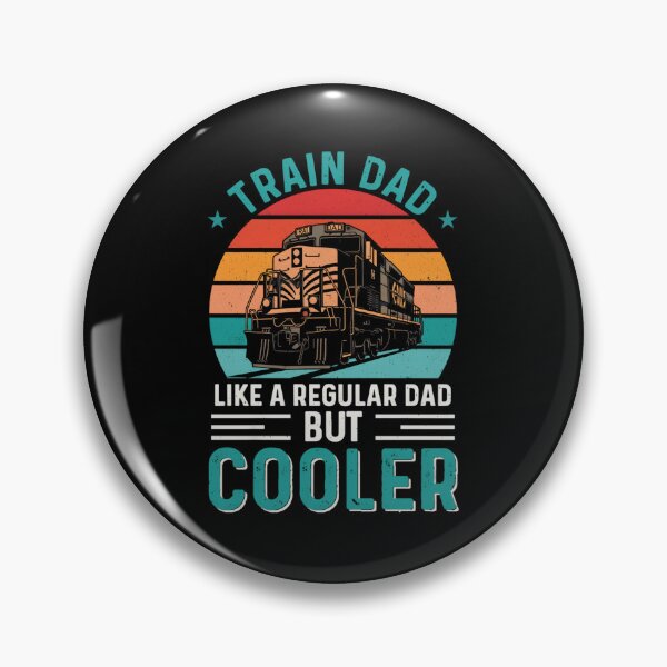 Item preview, Train Dad Vintage Retro Locomotive Gift for Cool Fathers and Rail Fans designed and sold by matjaralbalad.