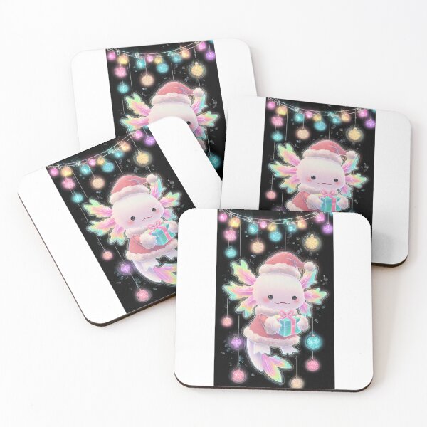 Item preview, Kawaii Christmas Axolotl Gift Giver – Soft Pastel Holiday Character Design designed and sold by MadeByACJ.