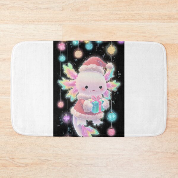 Item preview, Kawaii Christmas Axolotl Gift Giver – Soft Pastel Holiday Character Design designed and sold by MadeByACJ.