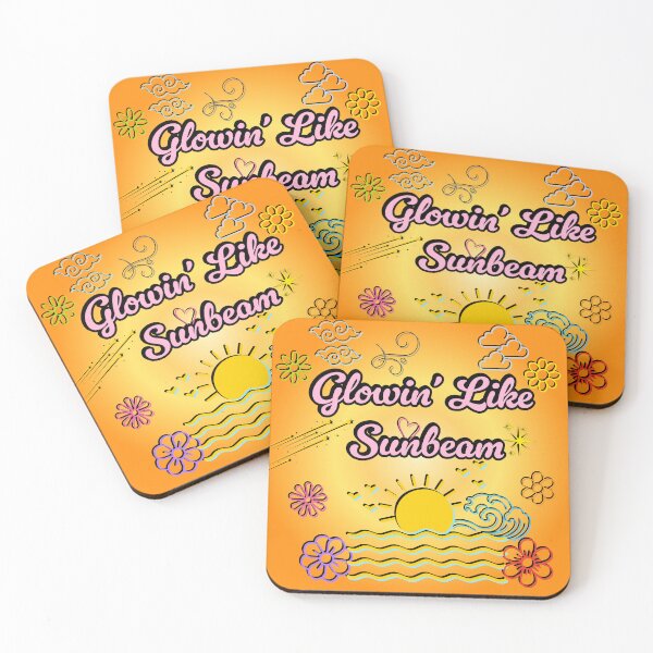 Item preview, Glowin’ Like Sunbeam – Retro 70s Aesthetic Sunshine Quote | Positive Vibes Graphic Design designed and sold by Pink Space Studio.