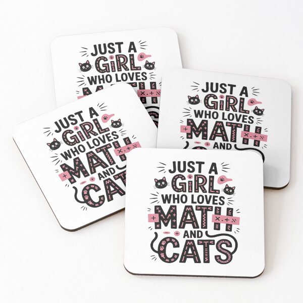 Item preview, Just a Girl who loves Math & Cats Algebra Funny Mathematics designed and sold by DrewLeuschke.