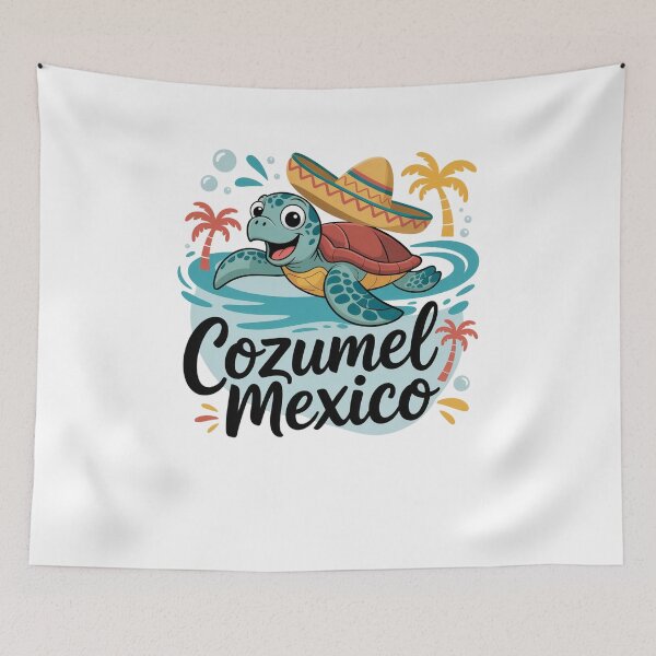 Item preview, Cozumel Mexico Sea Turtle Colorful designed and sold by RayhendersonArt.