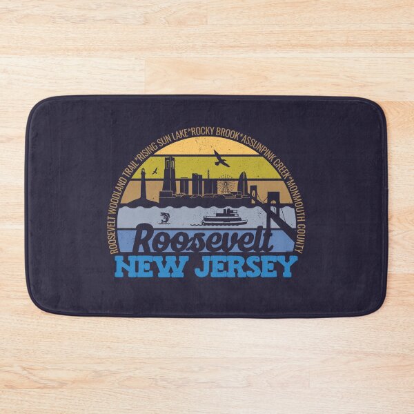 Artikelvorschau, Roosevelt New Jersey Sunset Retro Vintage Logo mit lokalem Stolz entworfen und verkauft von CRHPOD20.