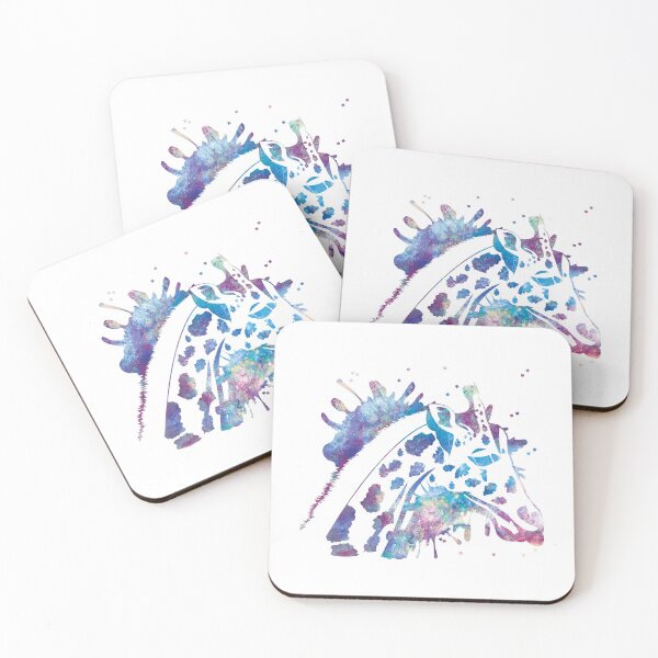 Item preview, Galaxy Giraffe | Colorful Watercolor Splash Animal Art | Whimsical Cosmic Giraffe Watercolor Design designed and sold by UneekMerch.