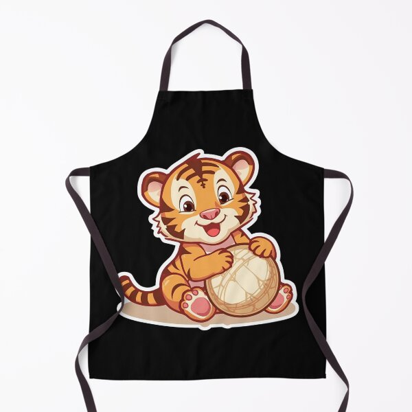 Item preview, Adorable Cartoon Tiger Playing with Ball Illustration designed and sold by flagshiptee.