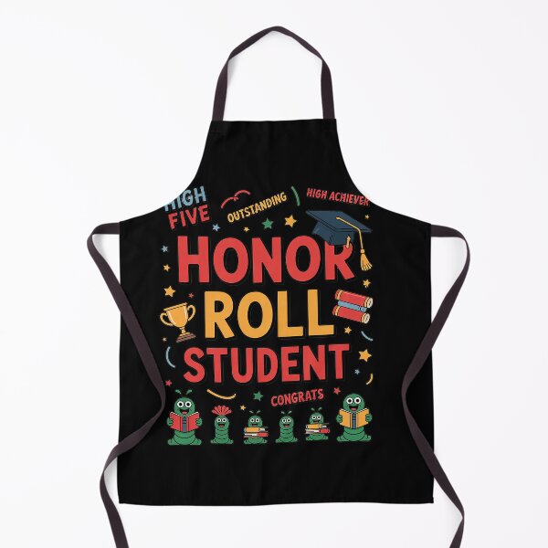 Item preview, Honor Roll Student Gift for Girls & Boys - Black, Small, V-Neck, Short  designed and sold by AmparoBoyle.