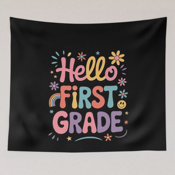 Item preview, Hello First Grade 1st Day Back To School Teachers Girls Kids designed and sold by MinaReinger.