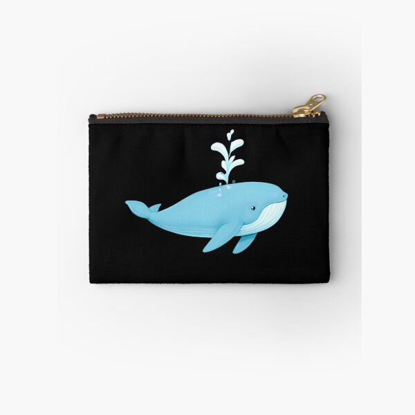 Item preview, Ilustración de una adorable ballena azul de dibujos animados rociando agua designed and sold by flagshiptee.