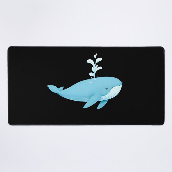 Item preview, Adorable Cartoon Blue Whale Spraying Water Illustration designed and sold by flagshiptee.
