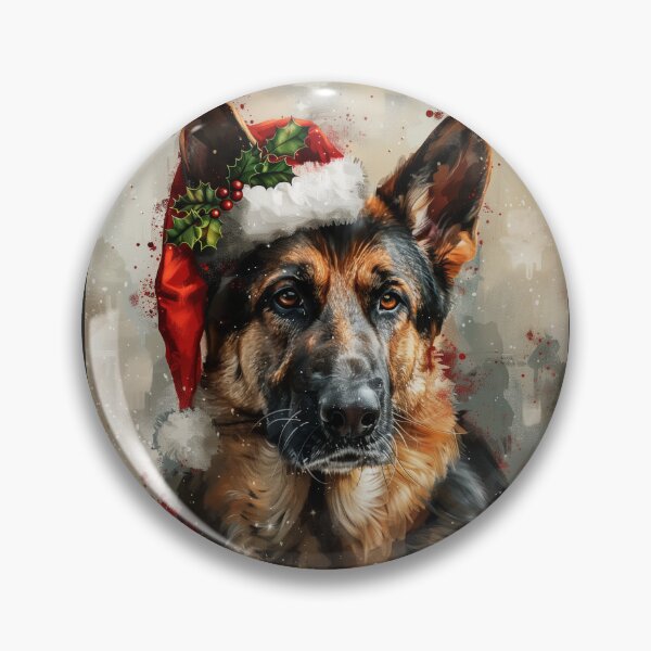 Item preview, Retrato del pastor alemán de Navidad de Papá Noel designed and sold by ArgentoArt.